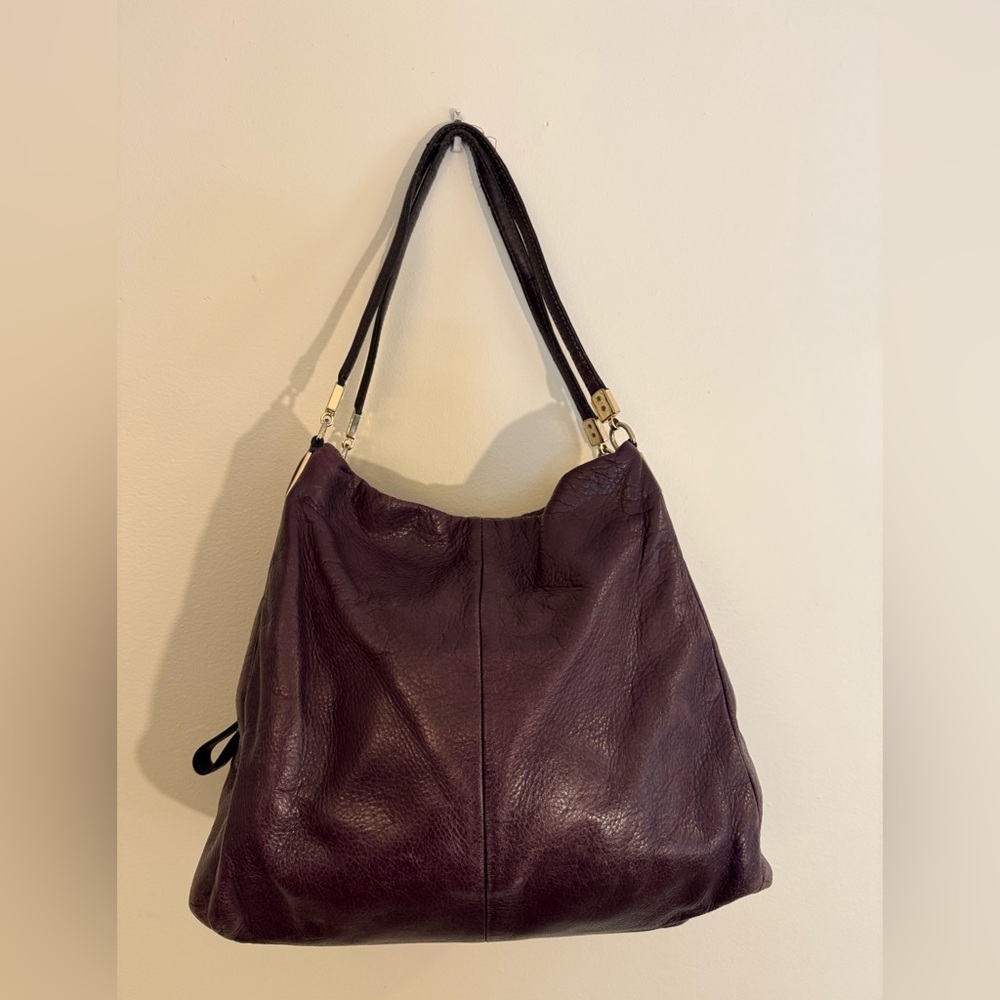 Coach Madison Phoeble Purple Pebbled Leather Hobo Satchel Bag